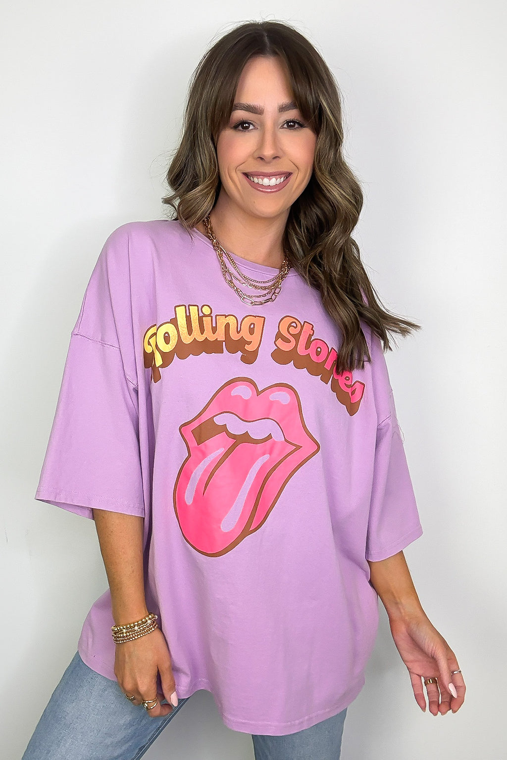 The Rolling Stones Oversized Graphic Tee - FINAL SALE - Madison and Mallory