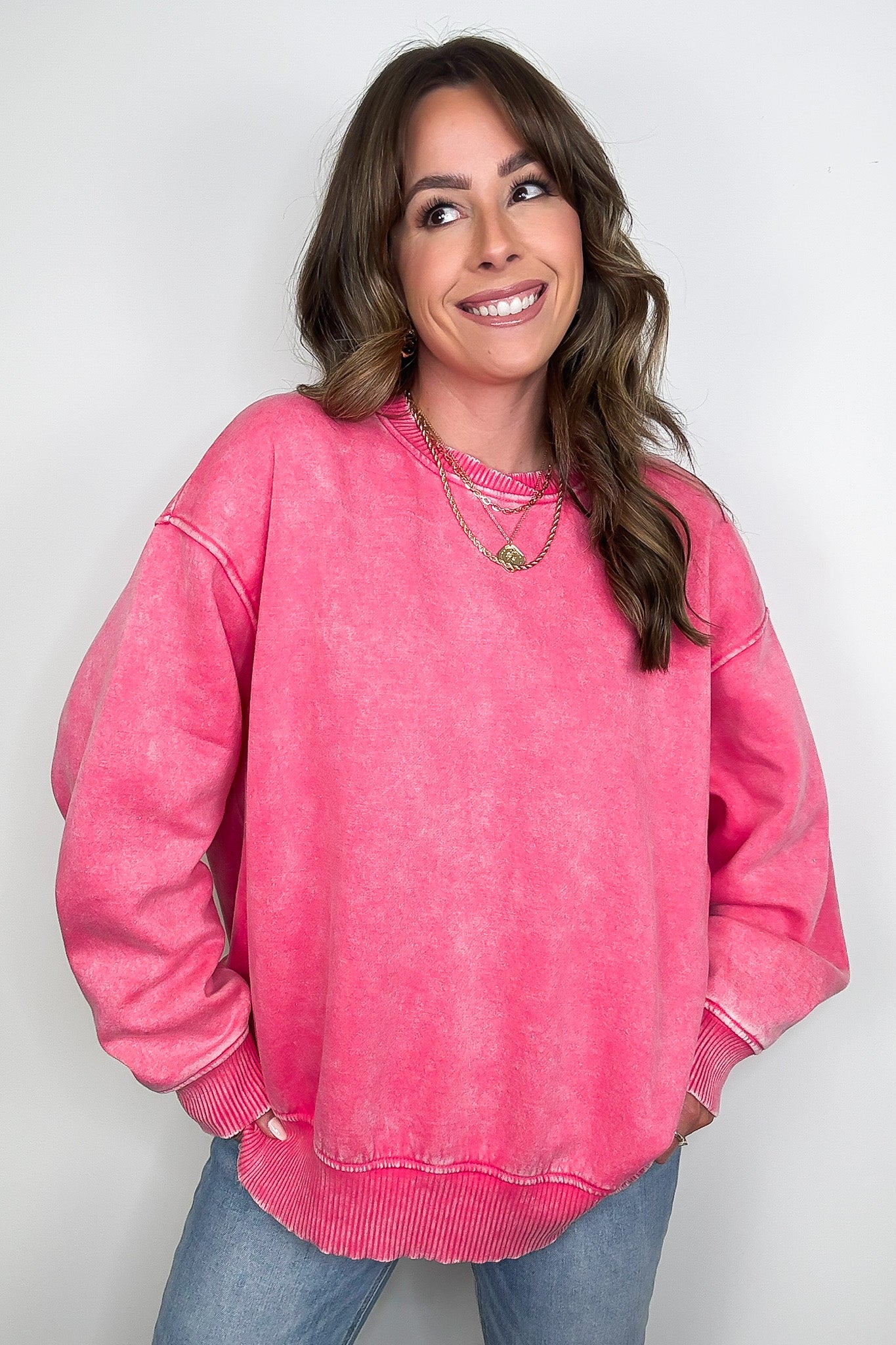 Cozy Vibes Acid Wash Oversized Pullover - BACK IN STOCK · Madison