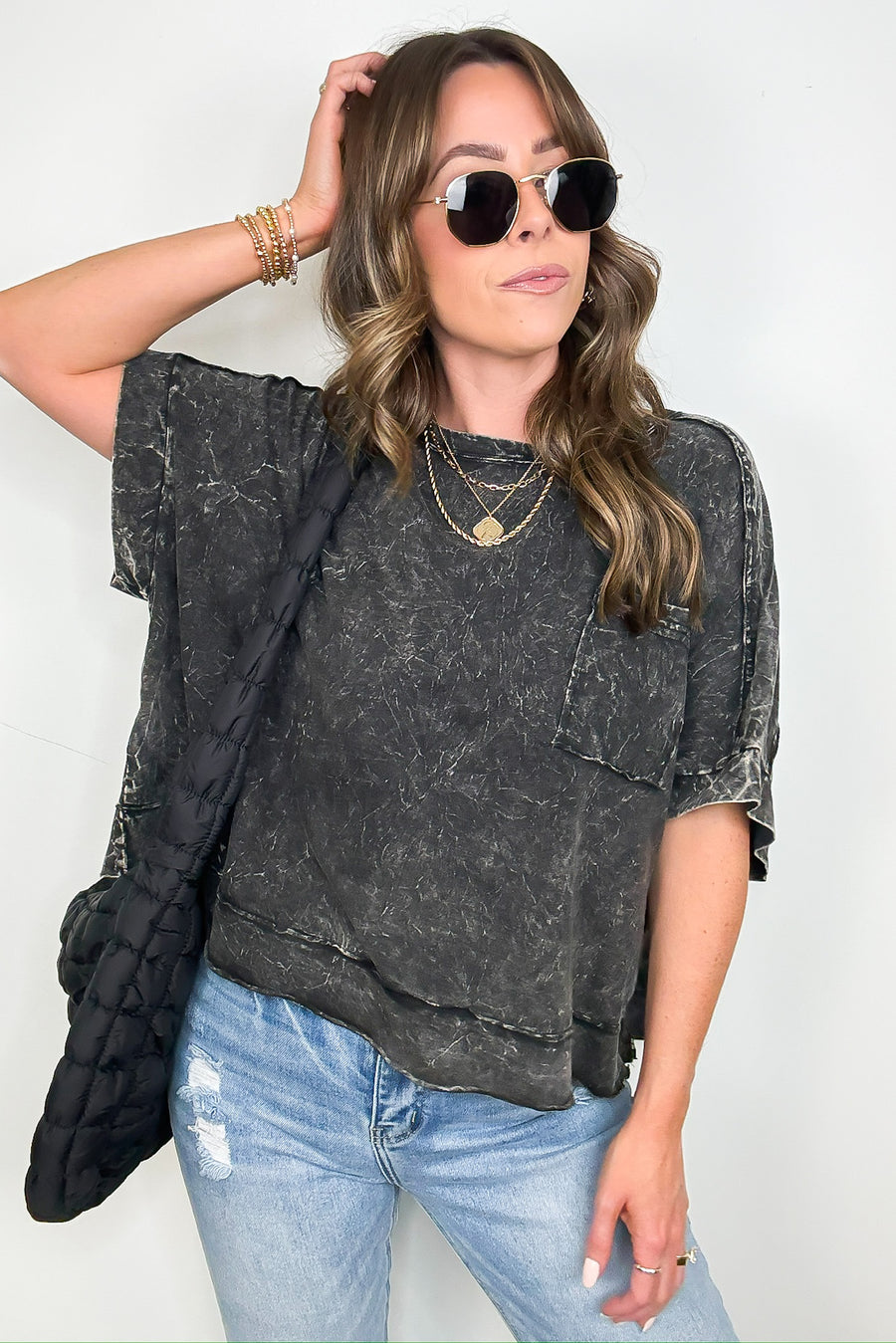 Vivid Aura Mineral Wash Oversized Tee - BACK IN STOCK - Madison and Mallory