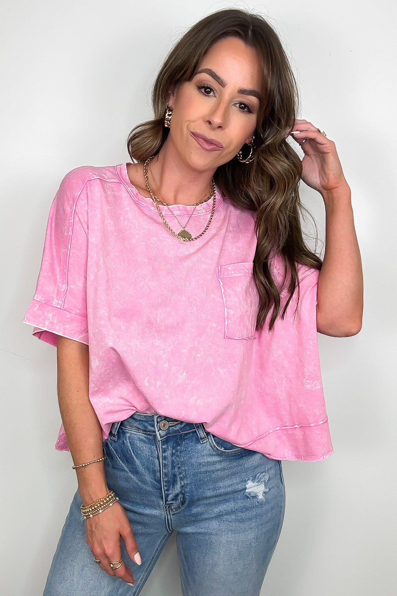 Vivid Aura Mineral Wash Oversized Tee - FINAL SALE · Madison + Mallory