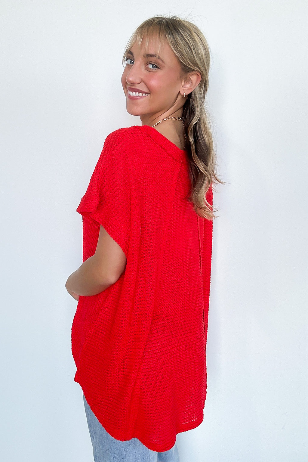 Free Flow Raw Edge Knit Top - BACK IN STOCK - Madison and Mallory