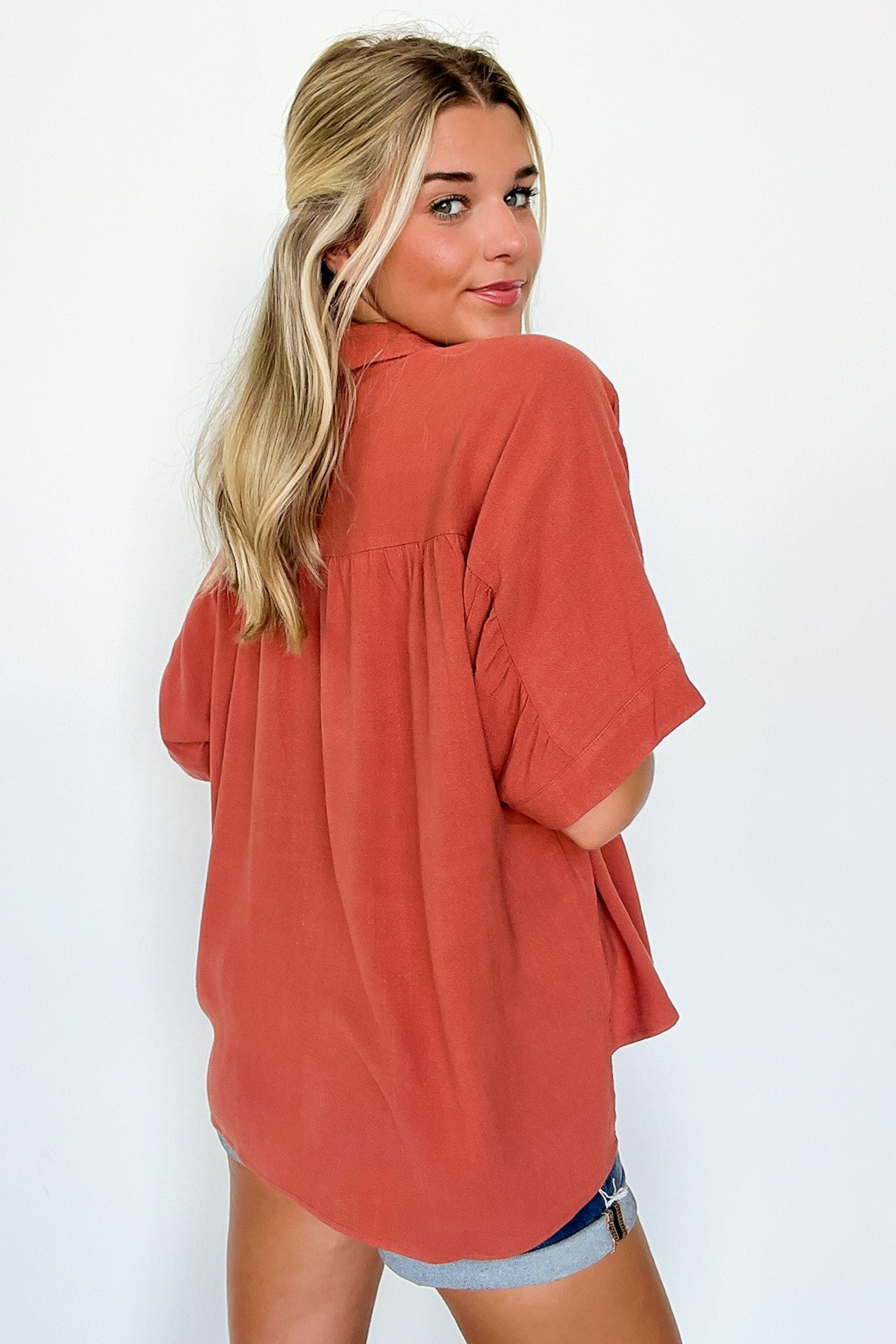 Elevated Decision Linen Button Down Top - FINAL SALE - Madison and Mallory