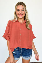 Elevated Decision Linen Button Down Top - FINAL SALE - Madison and Mallory