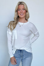 Chill Essentials Ribbed Brushed Knit Pocket Top - FINAL SALE - Madison and Mallory