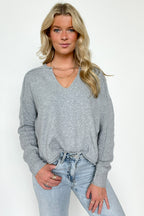 Annalyn Exposed Seam V-Neck Sweater - FINAL SALE - Madison and Mallory