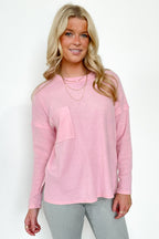 Chill Essentials Ribbed Brushed Knit Pocket Top - FINAL SALE - Madison and Mallory