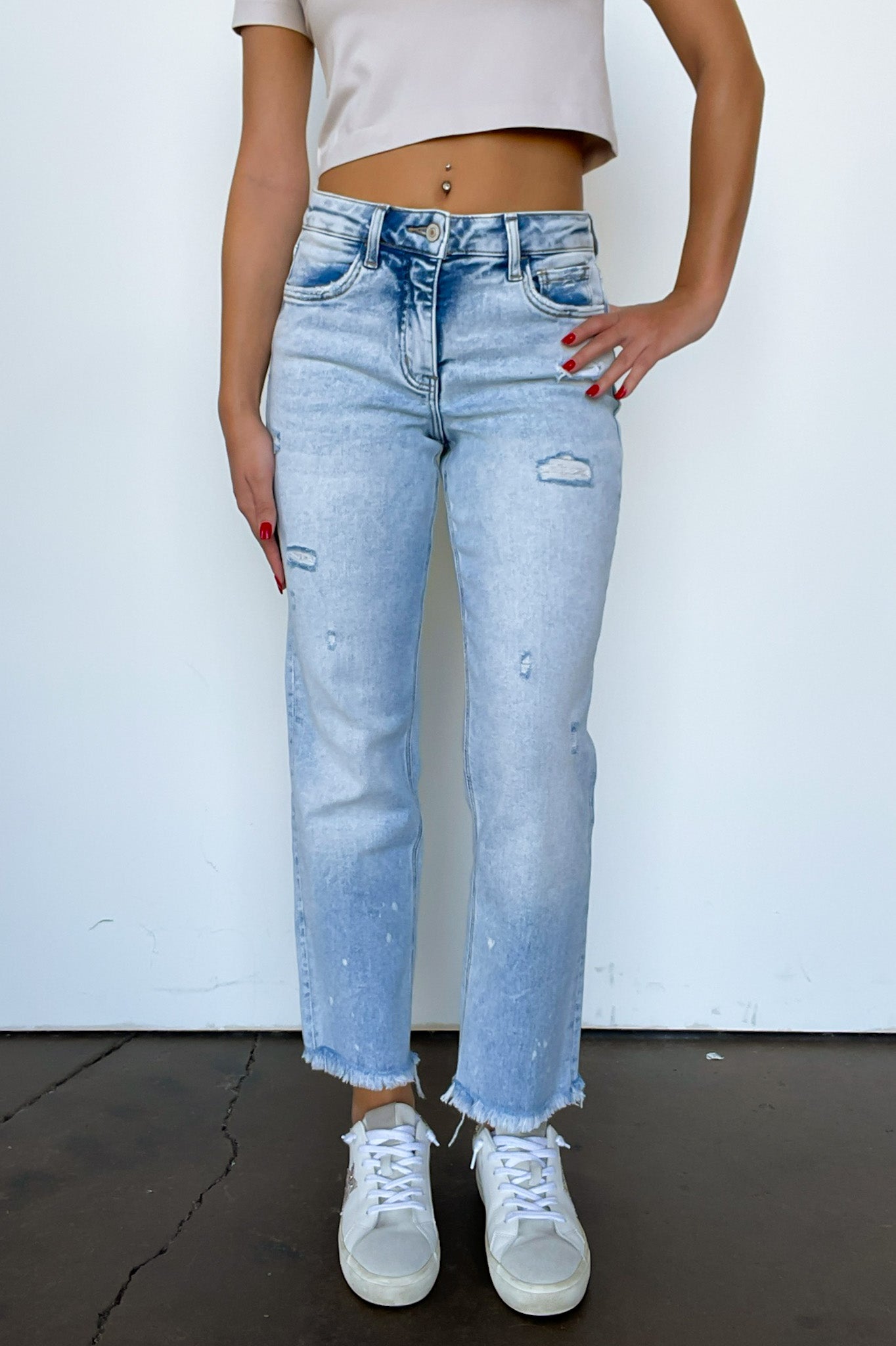  Zayla Tummy Control High Rise Straight Jeans - Madison and Mallory