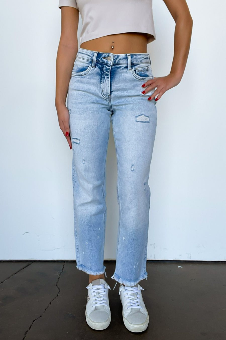  Zayla Tummy Control High Rise Straight Jeans - Madison and Mallory