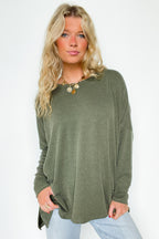 Cozy Bliss Long Sleeve Ribbed Knit Oversized Top - FINAL SALE - Madison and Mallory