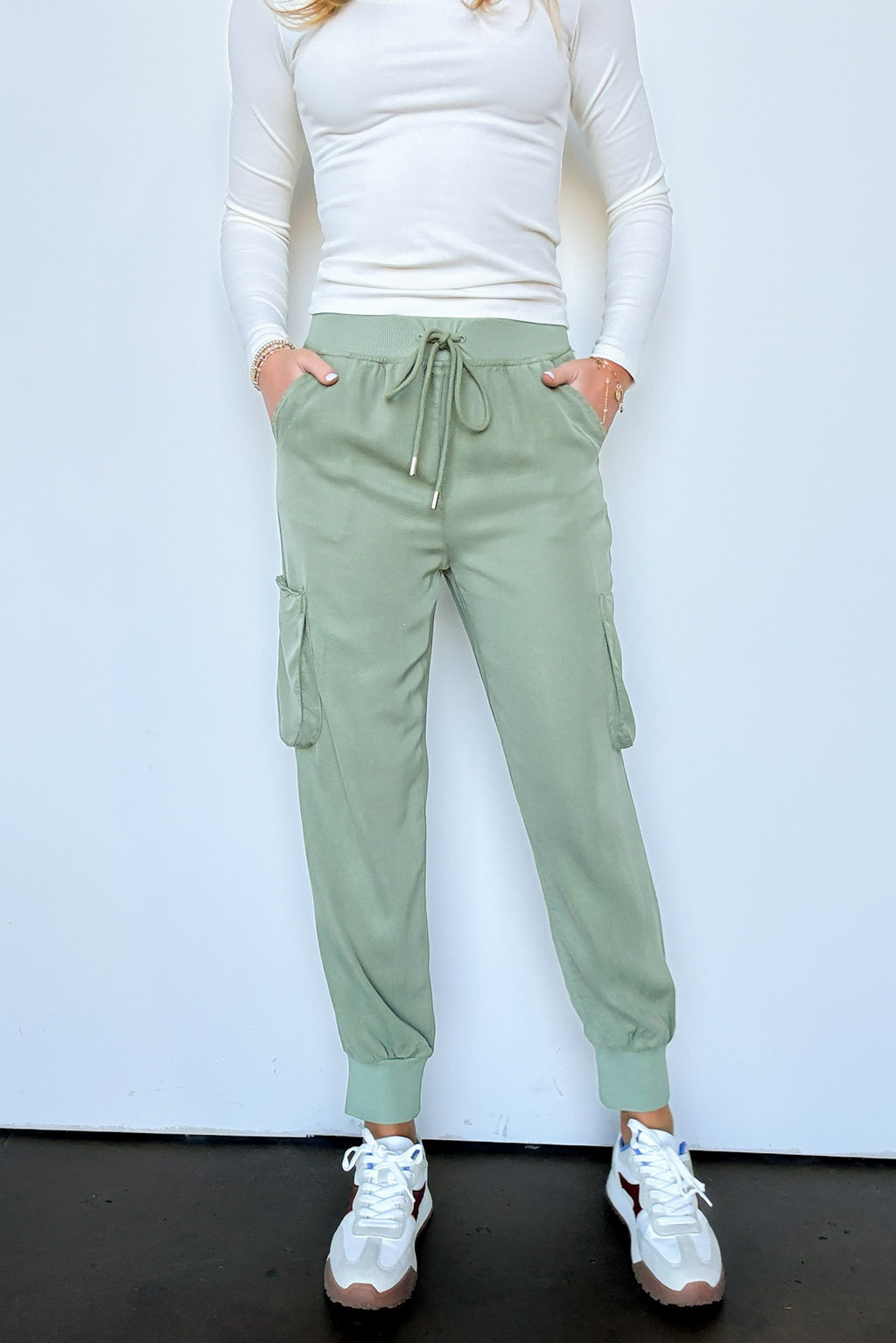 S / Sage Zayna High Rise Cargo Joggers - FINAL SALE - Madison and Mallory