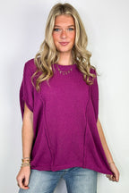 Candice Drop Shoulder Exposed Seam Sweater - BACK IN STOCK - Madison and Mallory