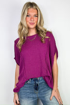 Candice Drop Shoulder Exposed Seam Sweater - BACK IN STOCK