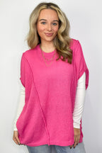 Candice Drop Shoulder Exposed Seam Sweater - BACK IN STOCK