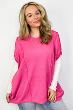 Candice Drop Shoulder Exposed Seam Sweater - BACK IN STOCK - Madison and Mallory