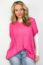 Candice Drop Shoulder Exposed Seam Sweater - BACK IN STOCK