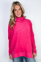 Cozy Harmony Brushed Melange Knit Cowl Neck Poncho Sweater - FINAL SALE - Madison and Mallory