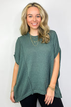 Candice Drop Shoulder Exposed Seam Sweater - BACK IN STOCK - Madison and Mallory