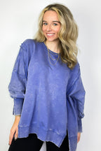 August Glow Acid Wash Pullover - BACK IN STOCK - Madison and Mallory