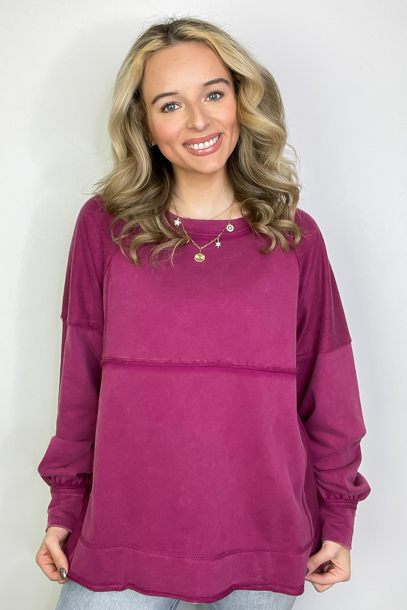 Melissa Mineral Wash Relaxed Fit Pullover - Madison and Mallory