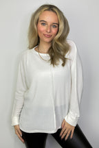 Taelyn Ribbed Seam Dolman Top - FINAL SALE - Madison and Mallory