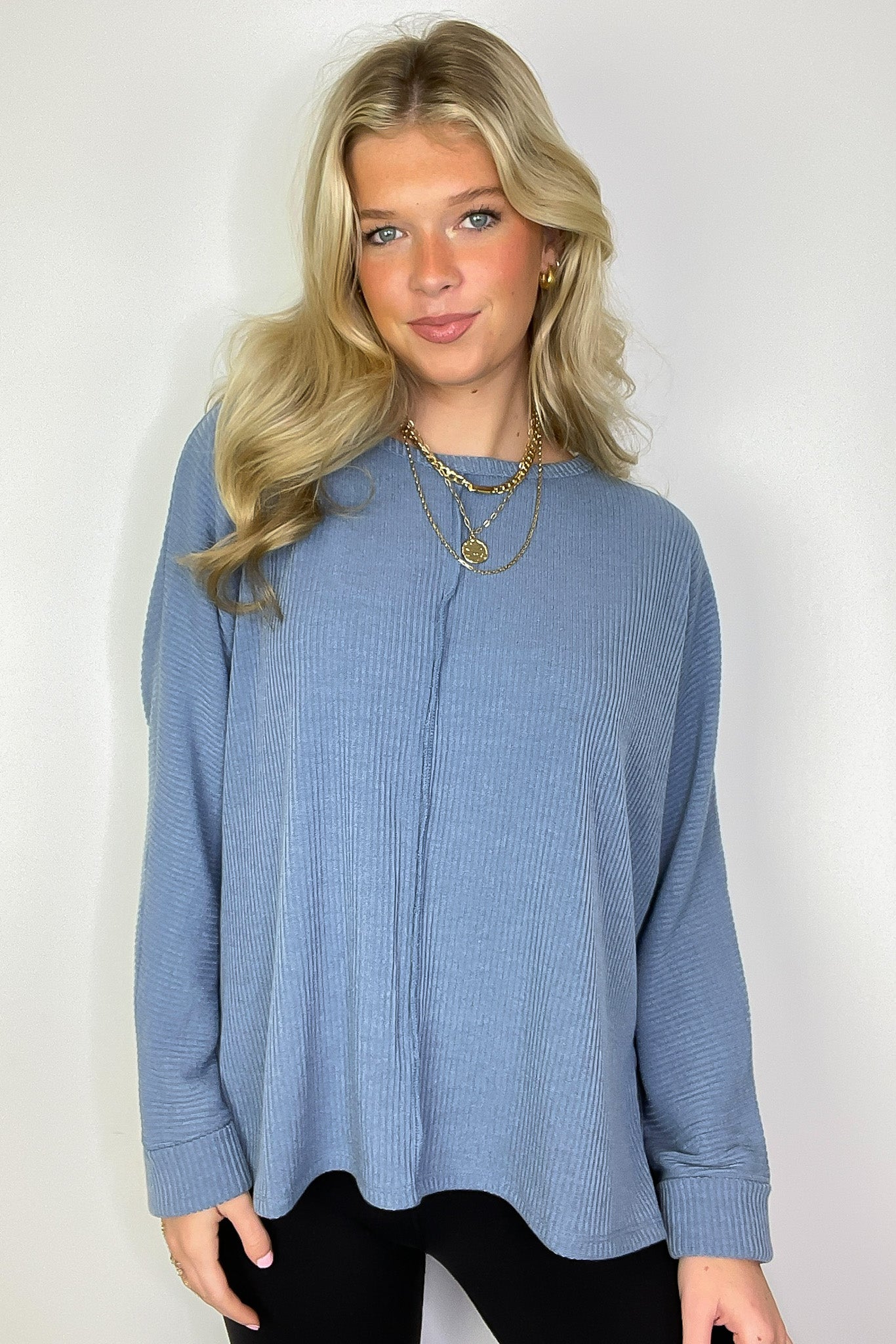 Taelyn Ribbed Seam Dolman Top - FINAL SALE - Madison and Mallory