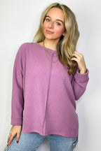 Taelyn Ribbed Seam Dolman Top - FINAL SALE - Madison and Mallory