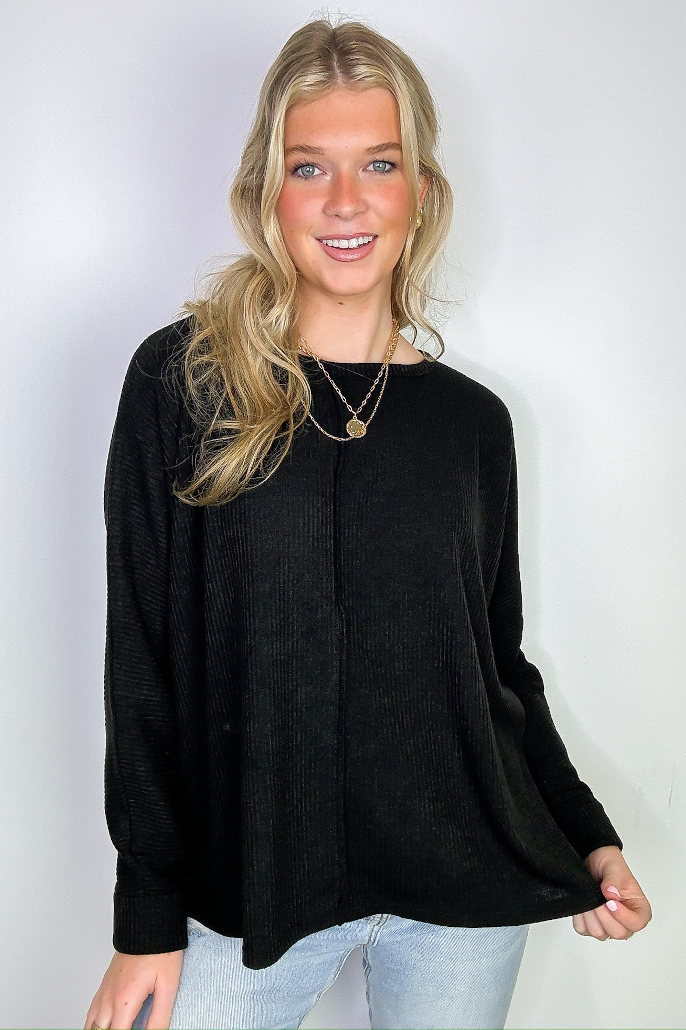Taelyn Ribbed Seam Dolman Top - FINAL SALE - Madison and Mallory