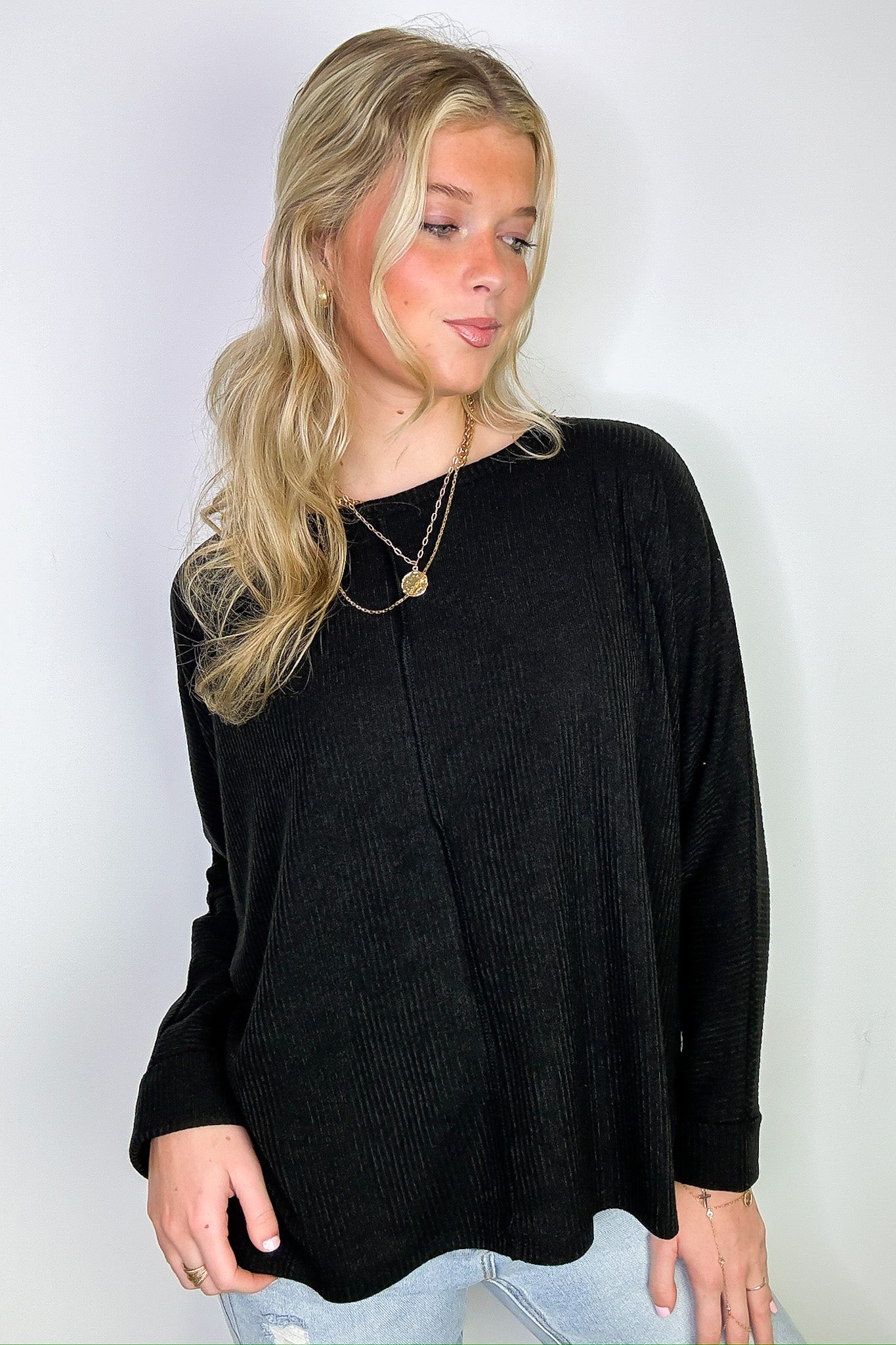 Taelyn Ribbed Seam Dolman Top - FINAL SALE - Madison and Mallory
