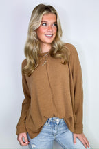 Taelyn Ribbed Seam Dolman Top - FINAL SALE - Madison and Mallory