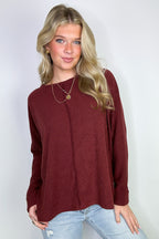 Taelyn Ribbed Seam Dolman Top - FINAL SALE - Madison and Mallory