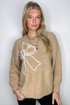 Charmed Bow Knit Sweater - FINAL SALE - Madison and Mallory