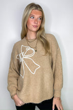 Charmed Bow Knit Sweater - FINAL SALE - Madison and Mallory