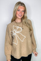 Charmed Bow Knit Sweater - FINAL SALE - Madison and Mallory