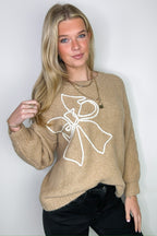 Charmed Bow Knit Sweater - FINAL SALE - Madison and Mallory
