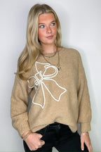 Charmed Bow Knit Sweater - FINAL SALE - Madison and Mallory