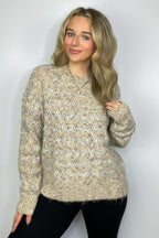 Oatmeal / S Ticket to Cozy Wave Striped Knit Sweater - FINAL SALE - Madison and Mallory