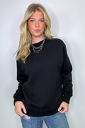 Black / S Soft Spirit French Terry Crewneck Sweatshirt - FINAL SALE - Madison and Mallory