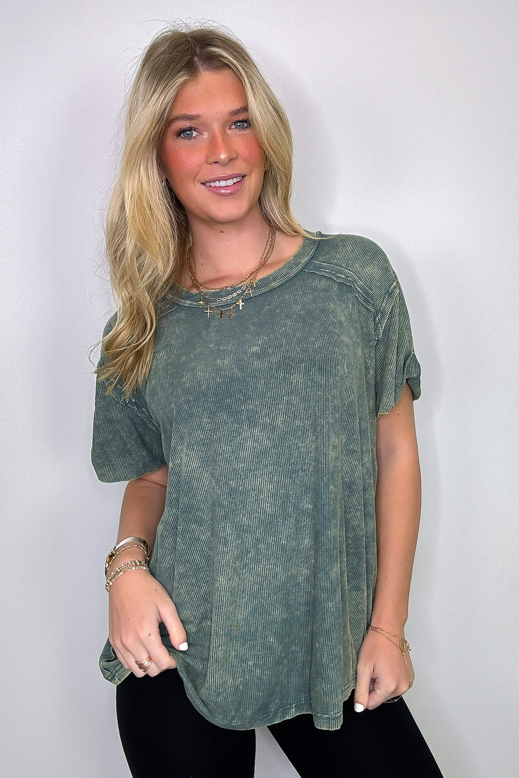 Mirissa Mineral Washed Boat Neck Top - BACK IN STOCK - Madison and Mallory