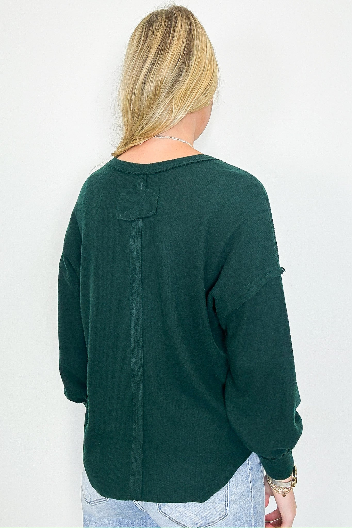 Hollyn V-Neck Henley Button Top - Madison and Mallory