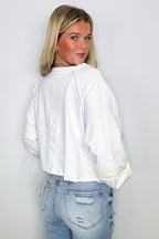 Liliane V-Neck Contrast Top - FINAL SALE - Madison and Mallory