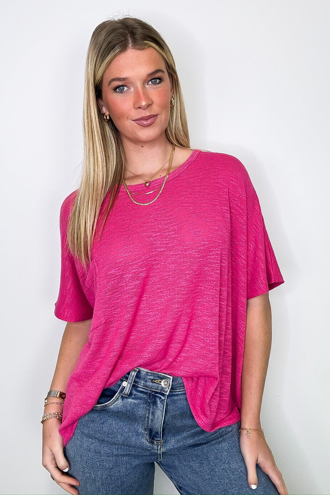 Zen Zone Oversized Semi-Sheer Knit Pocket Top - BACK IN STOCK - Madison and Mallory