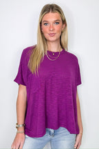 Zen Zone Oversized Semi-Sheer Knit Pocket Top - BACK IN STOCK - Madison and Mallory