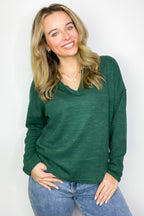 Modern Muse Notch V-Neck Top - FINAL SALE - Madison and Mallory