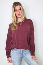 Alexia Rib Knit Oversized Top - FINAL SALE - Madison and Mallory
