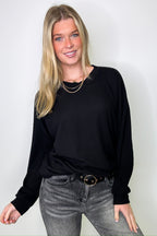 Alexia Rib Knit Oversized Top - FINAL SALE - Madison and Mallory