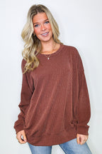 Alexia Rib Knit Oversized Top - FINAL SALE - Madison and Mallory