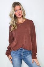 Alexia Rib Knit Oversized Top - FINAL SALE - Madison and Mallory