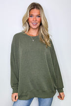 Alexia Rib Knit Oversized Top - FINAL SALE - Madison and Mallory