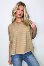 Line by Line Striped Dolman Knit Top - - Madison and Mallory