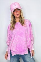 August Glow Acid Wash Pullover - BACK IN STOCK - Madison and Mallory